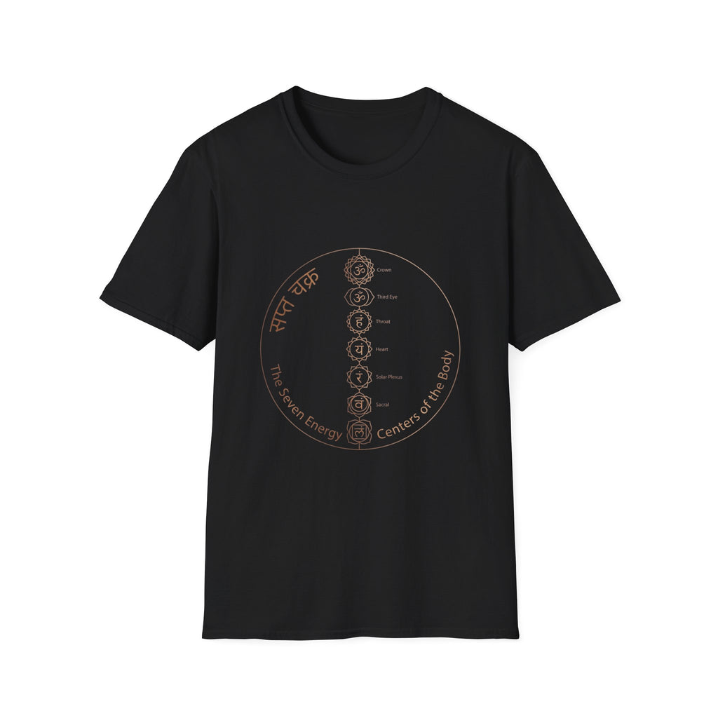 7 Centres of Body T-Shirt — The Light Body Sacred Geometry Tee