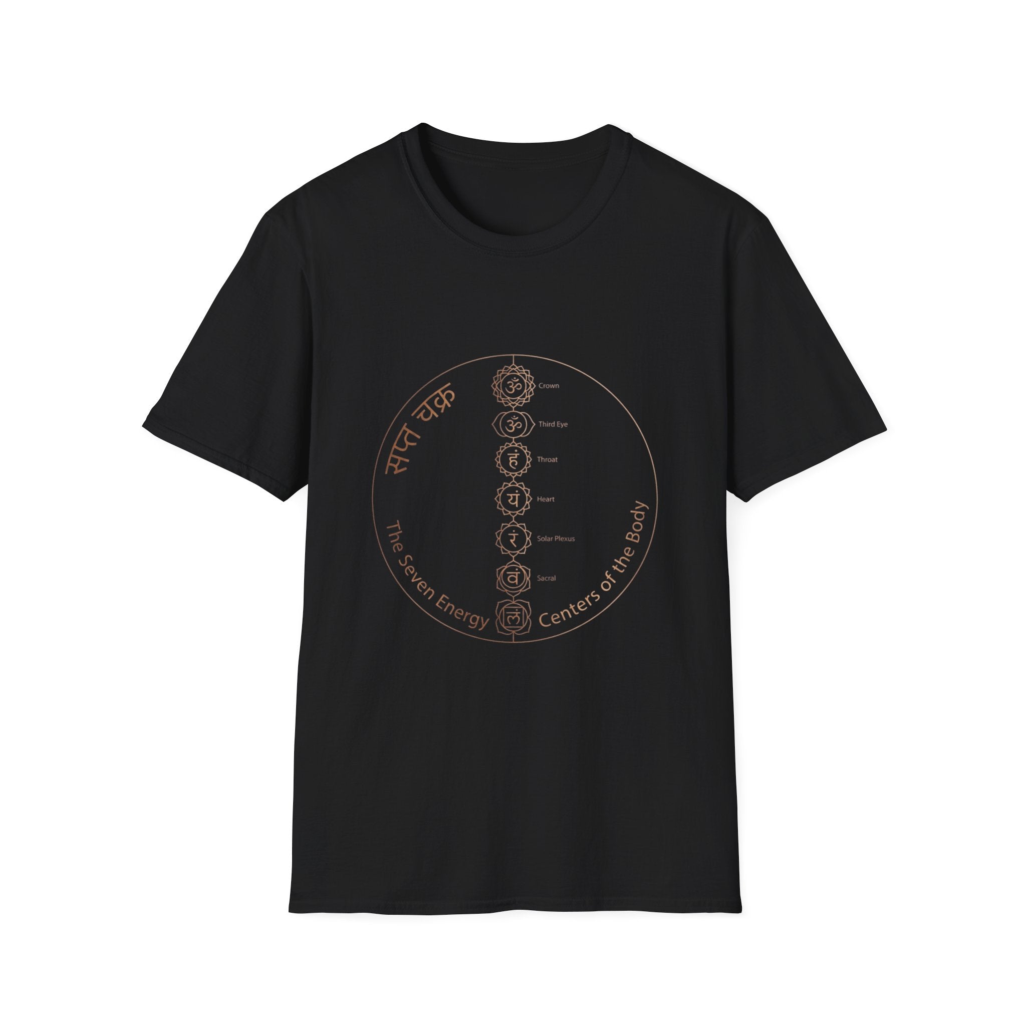 7 Centres of Body T-Shirt — The Light Body Sacred Geometry Tee