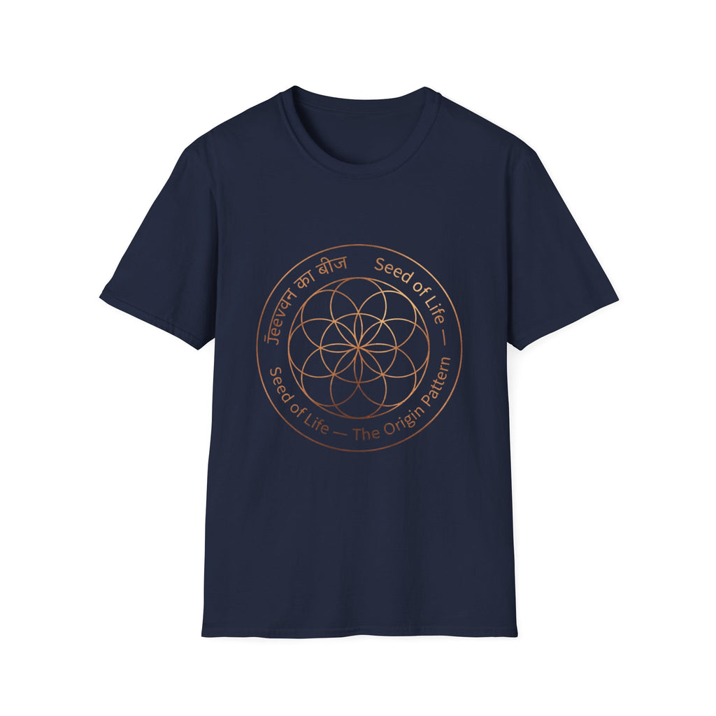 Seed of Life Origin Pattern T-Shirt — The Light Body Sacred Geometry Tee