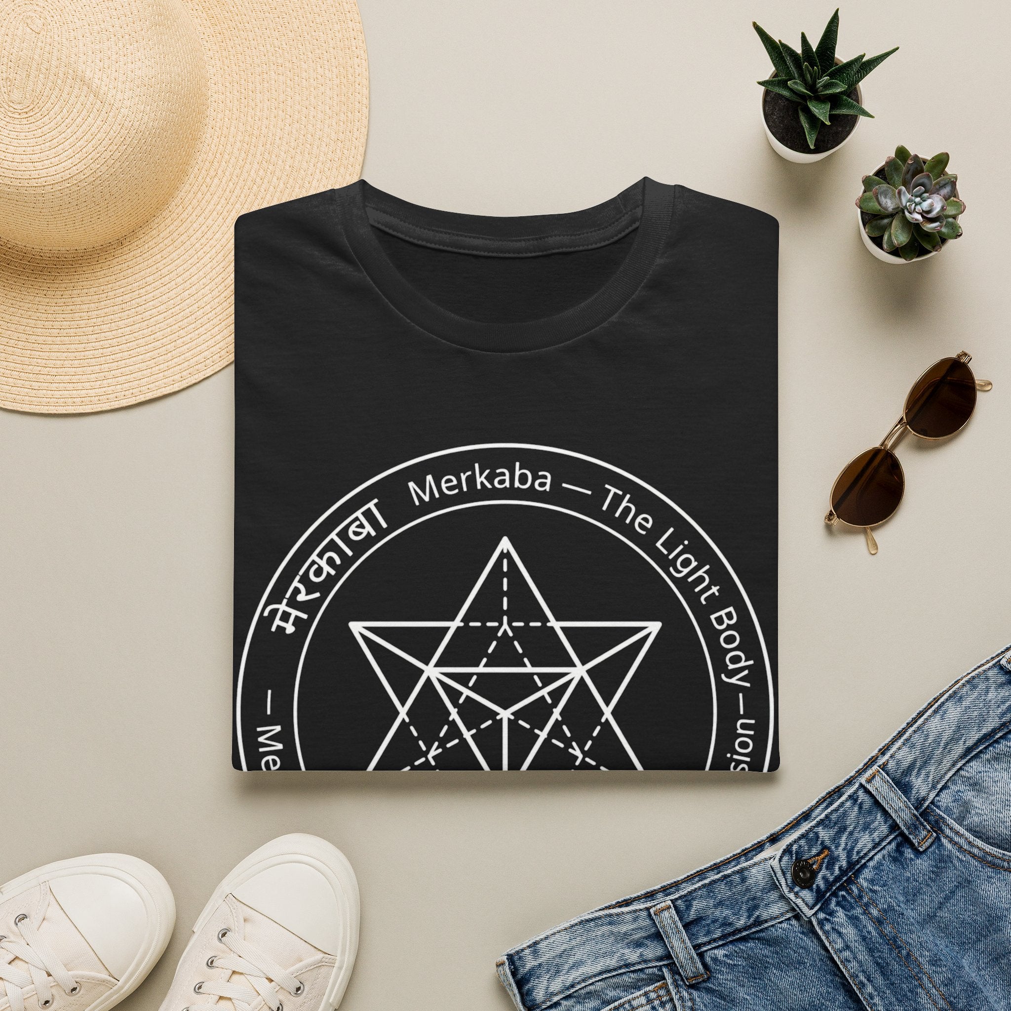 Merkaba Star T-Shirt — The Light Body Sacred Geometry Tee