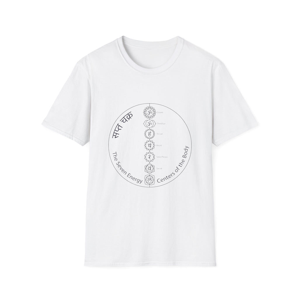 7 Centres of Body T-Shirt — The Light Body Sacred Geometry Tee