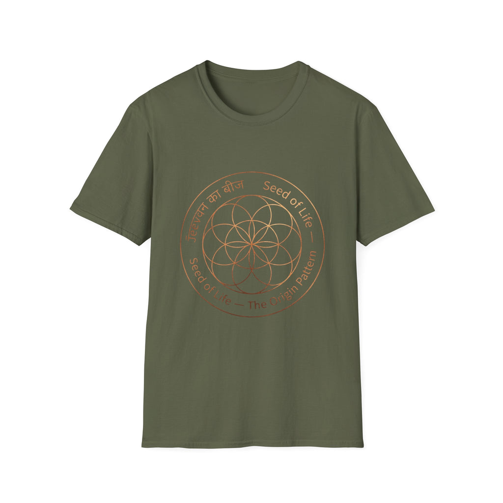 Seed of Life Origin Pattern T-Shirt — The Light Body Sacred Geometry Tee