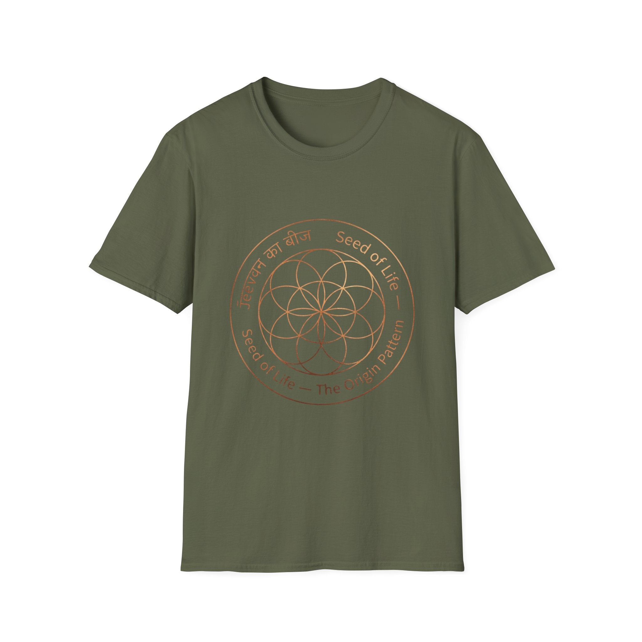 Seed of Life Origin Pattern T-Shirt — The Light Body Sacred Geometry Tee