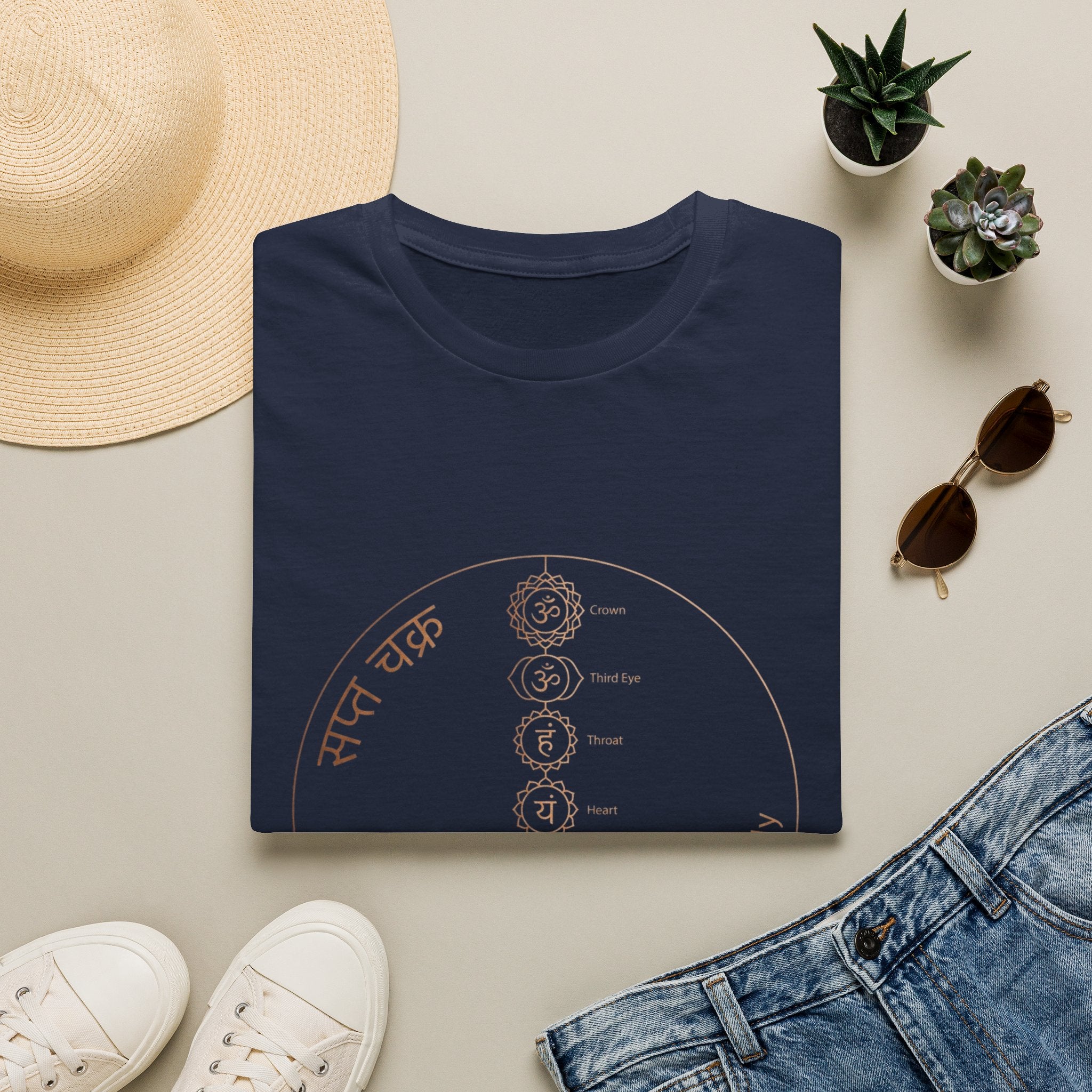 7 Centres of Body T-Shirt — The Light Body Sacred Geometry Tee