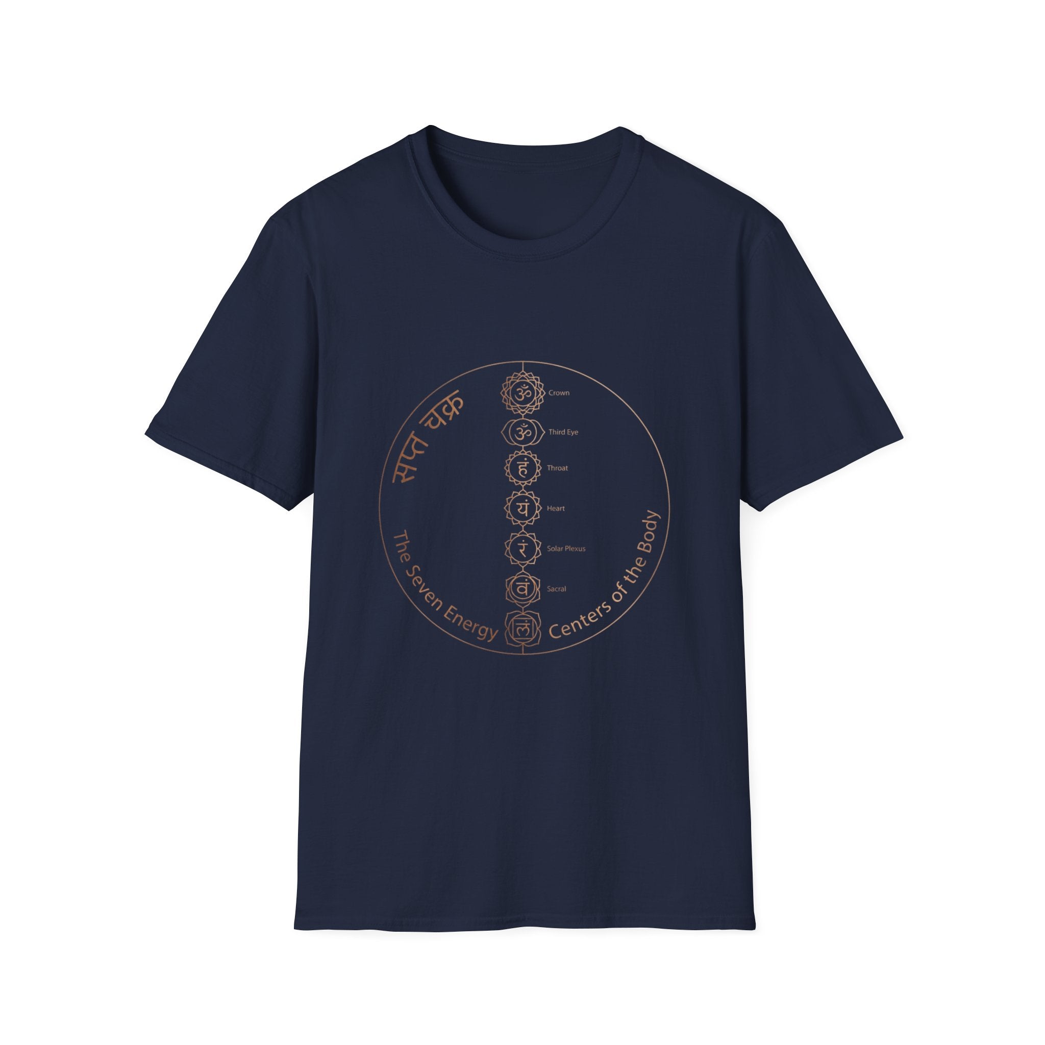 7 Centres of Body T-Shirt — The Light Body Sacred Geometry Tee