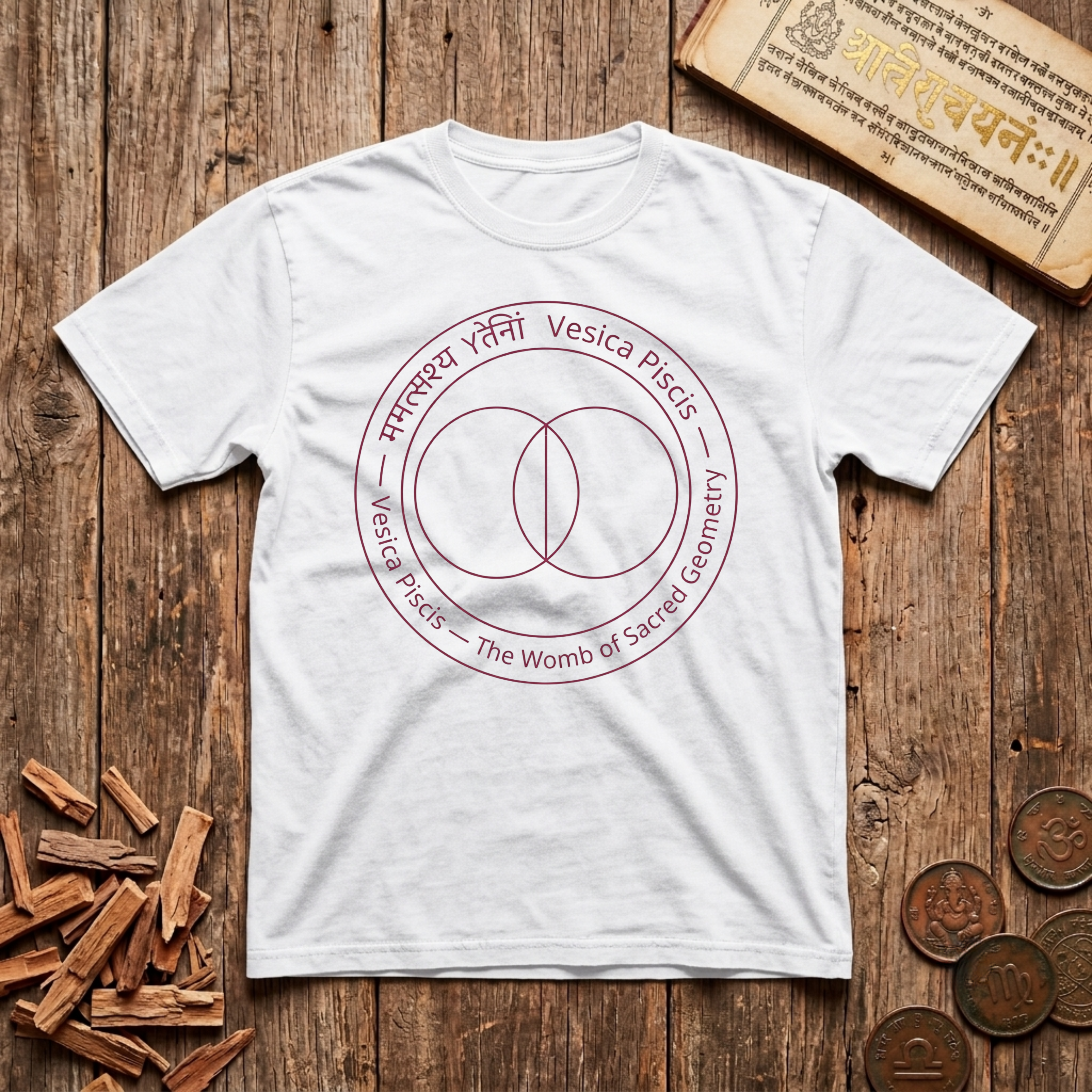 Vesica Piscis - The Womb of Sacred Geometry T-Shirt