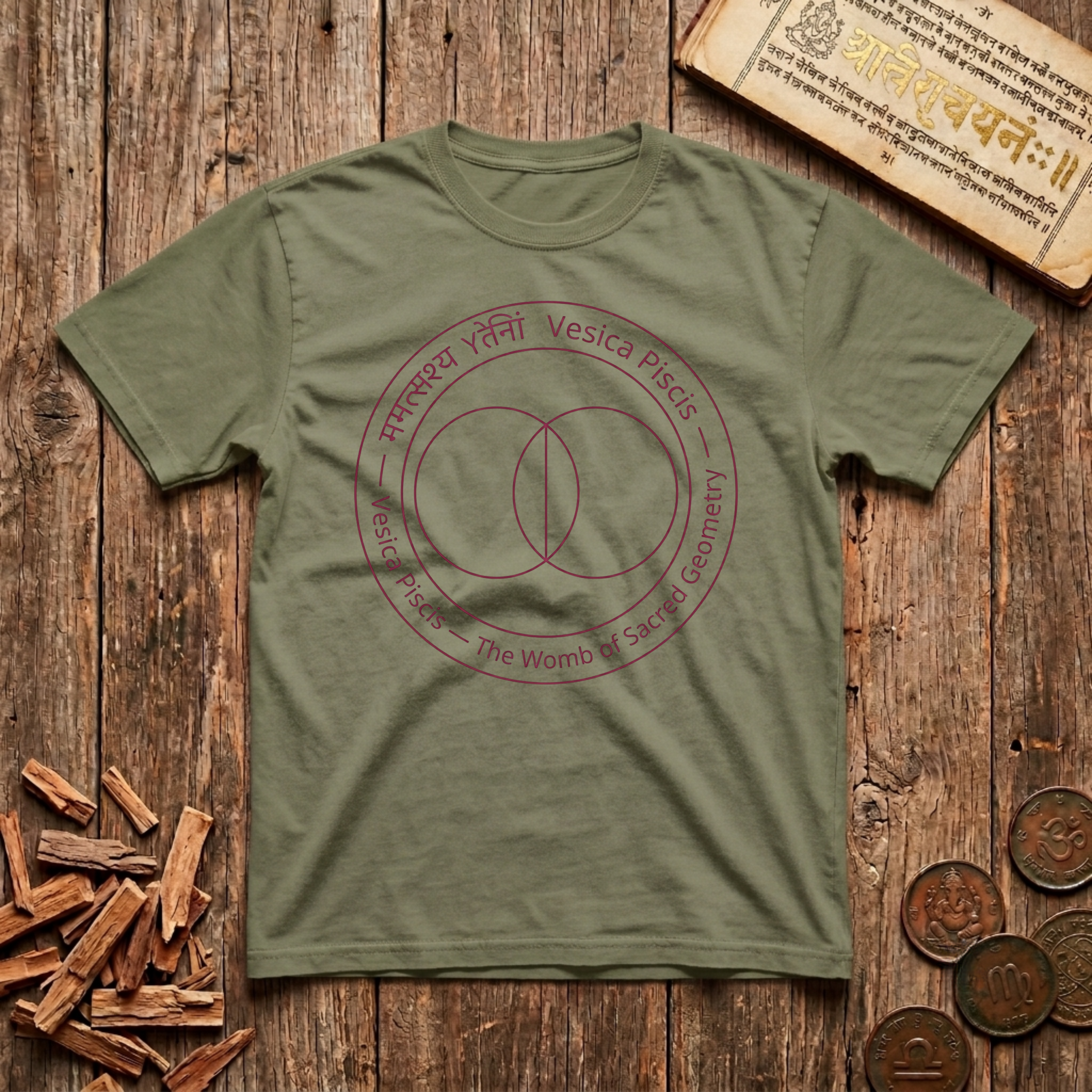 Vesica Piscis - The Womb of Sacred Geometry T-Shirt