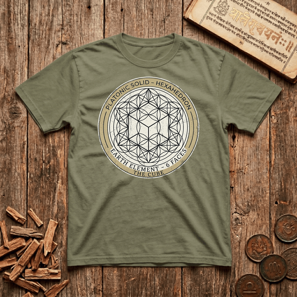 Platonic Solid - Hexahedron - T-Shirt