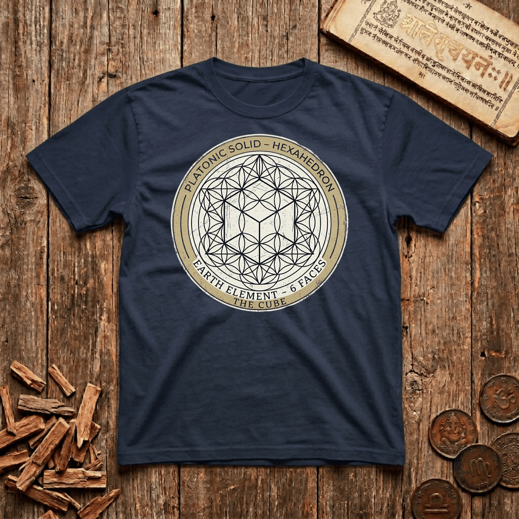 Platonic Solid - Hexahedron - T-Shirt