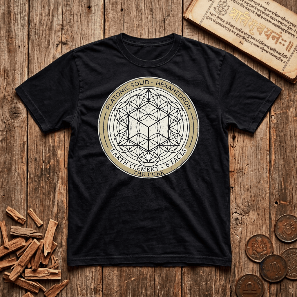 Platonic Solid - Hexahedron - T-Shirt