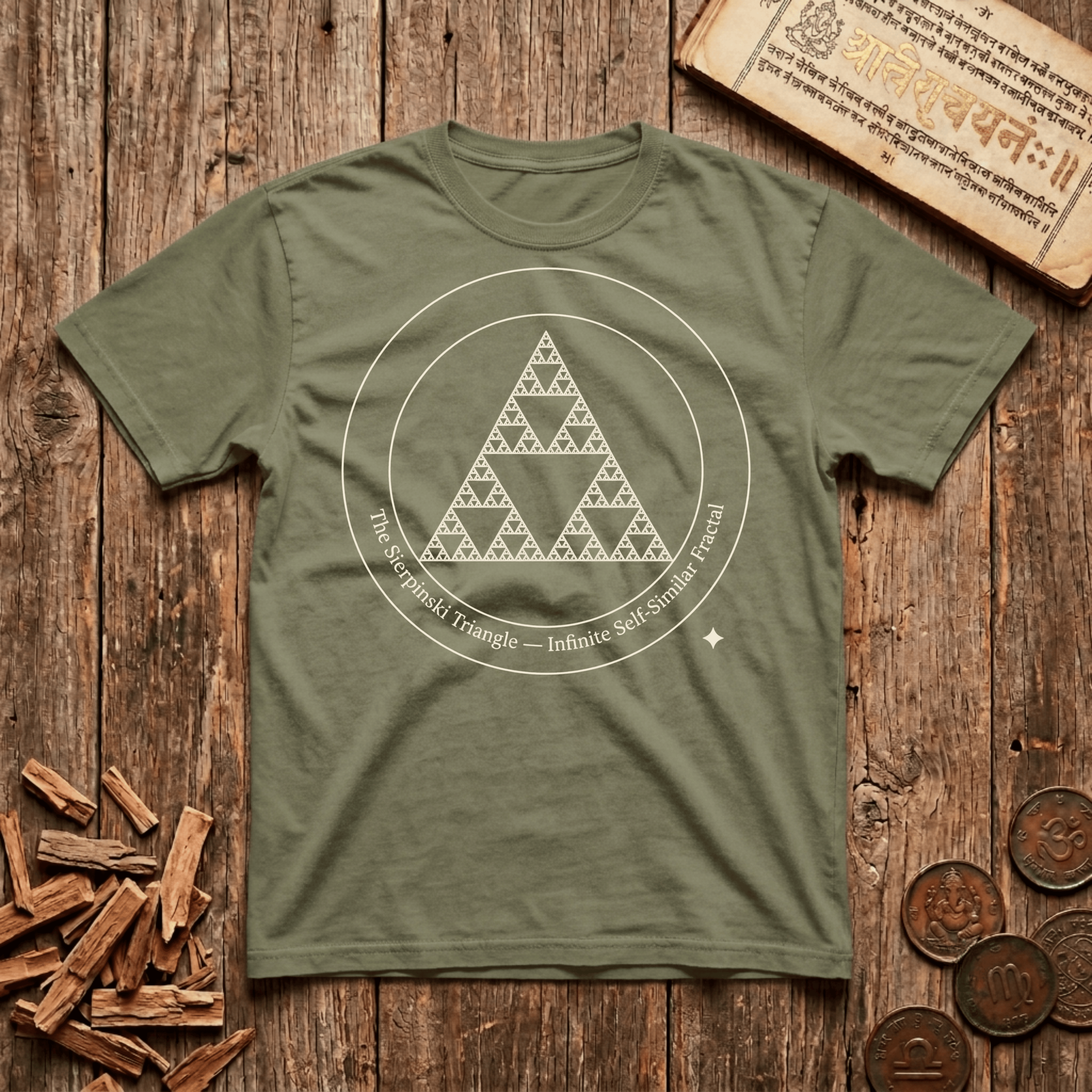 Sierpinski Triangle Fractal - T-Shirt