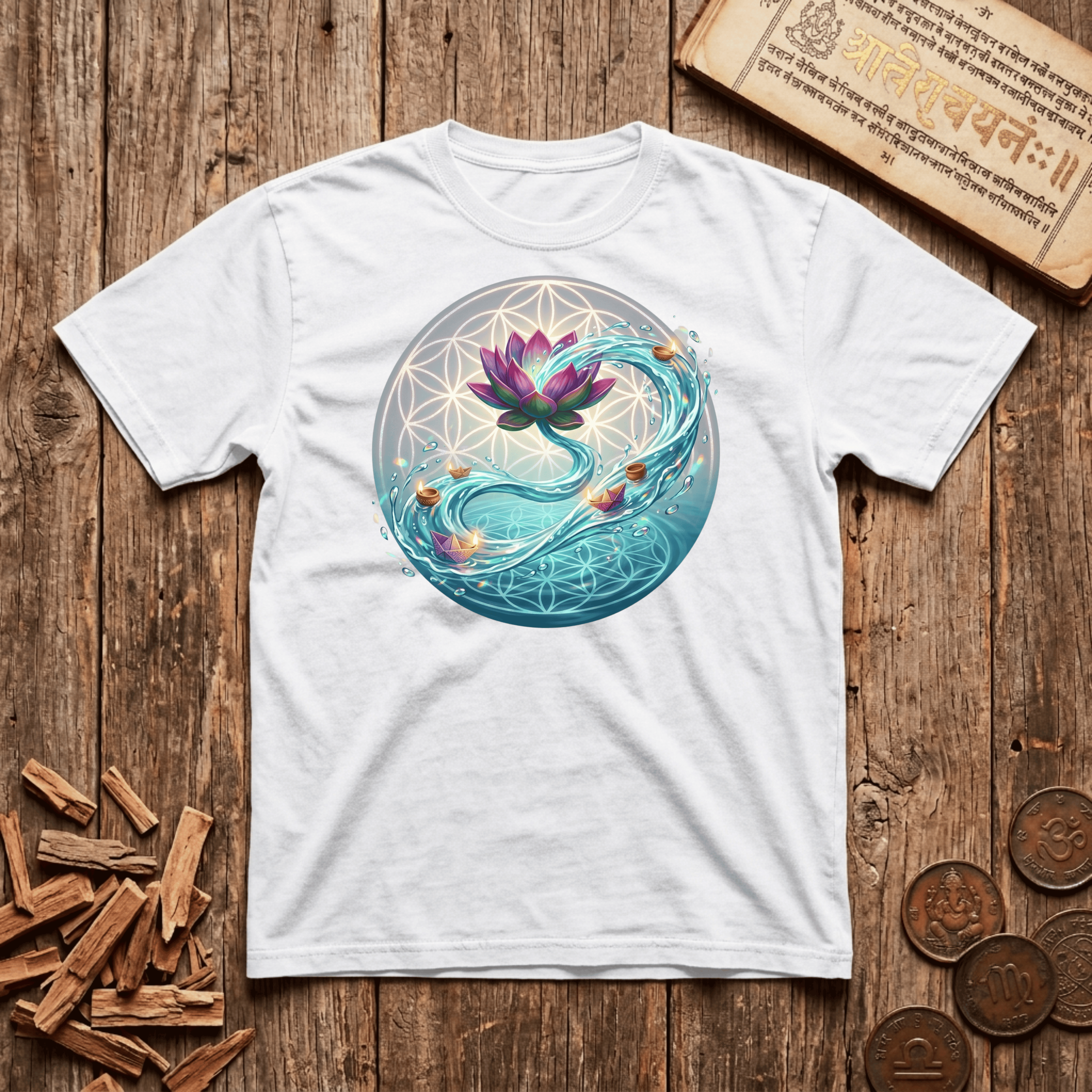 Ganga Flow - Sacred Nature - T-Shirt
