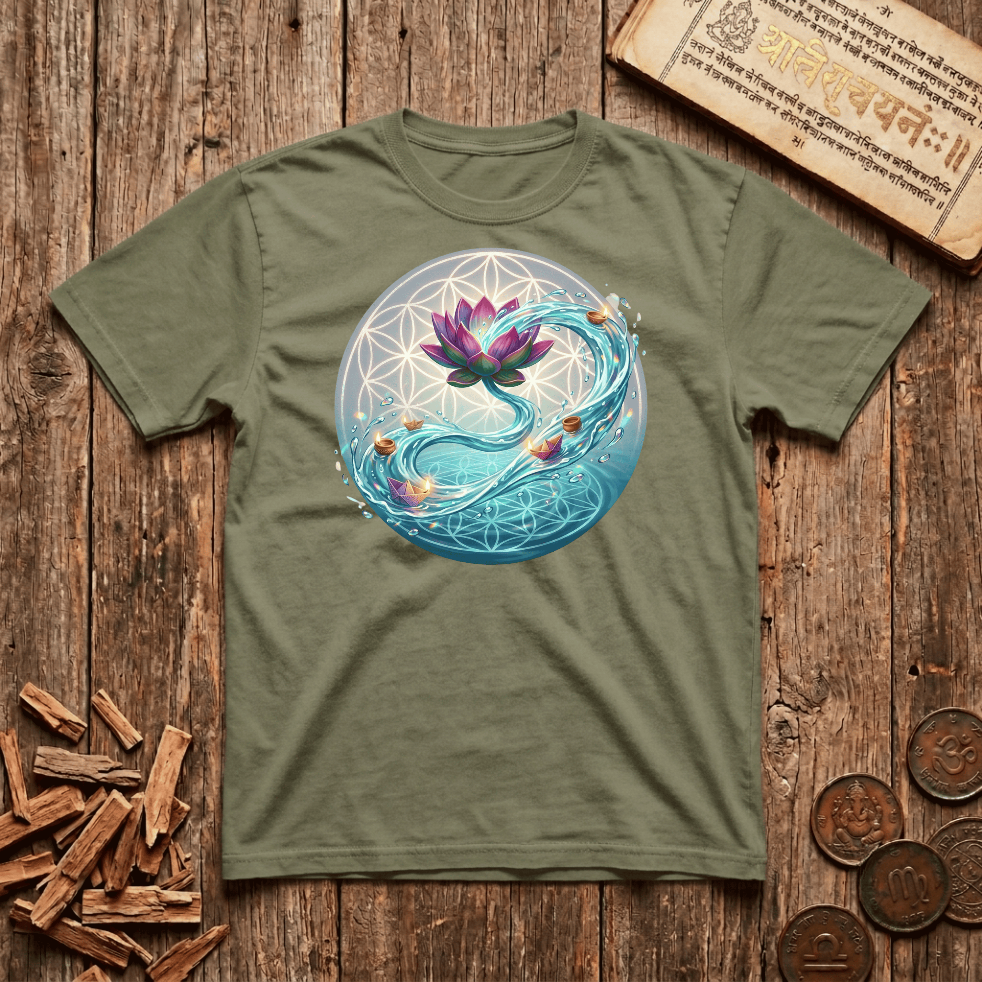 Ganga Flow - Sacred Nature - T-Shirt