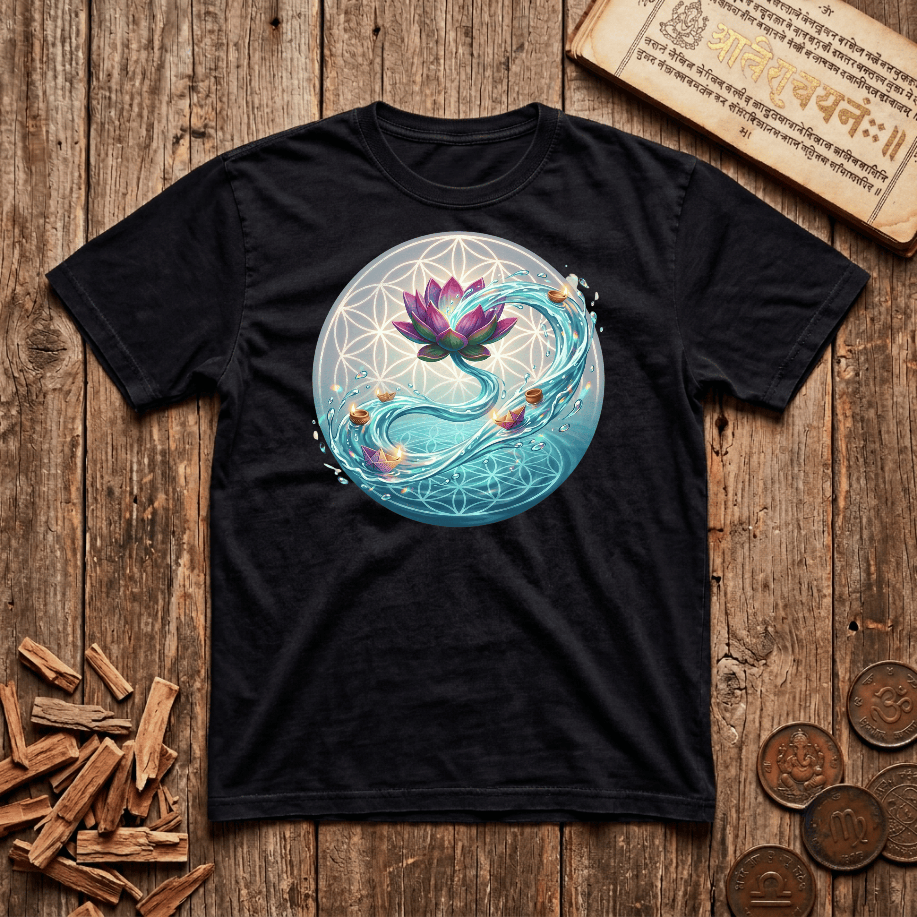 Ganga Flow - Sacred Nature - T-Shirt