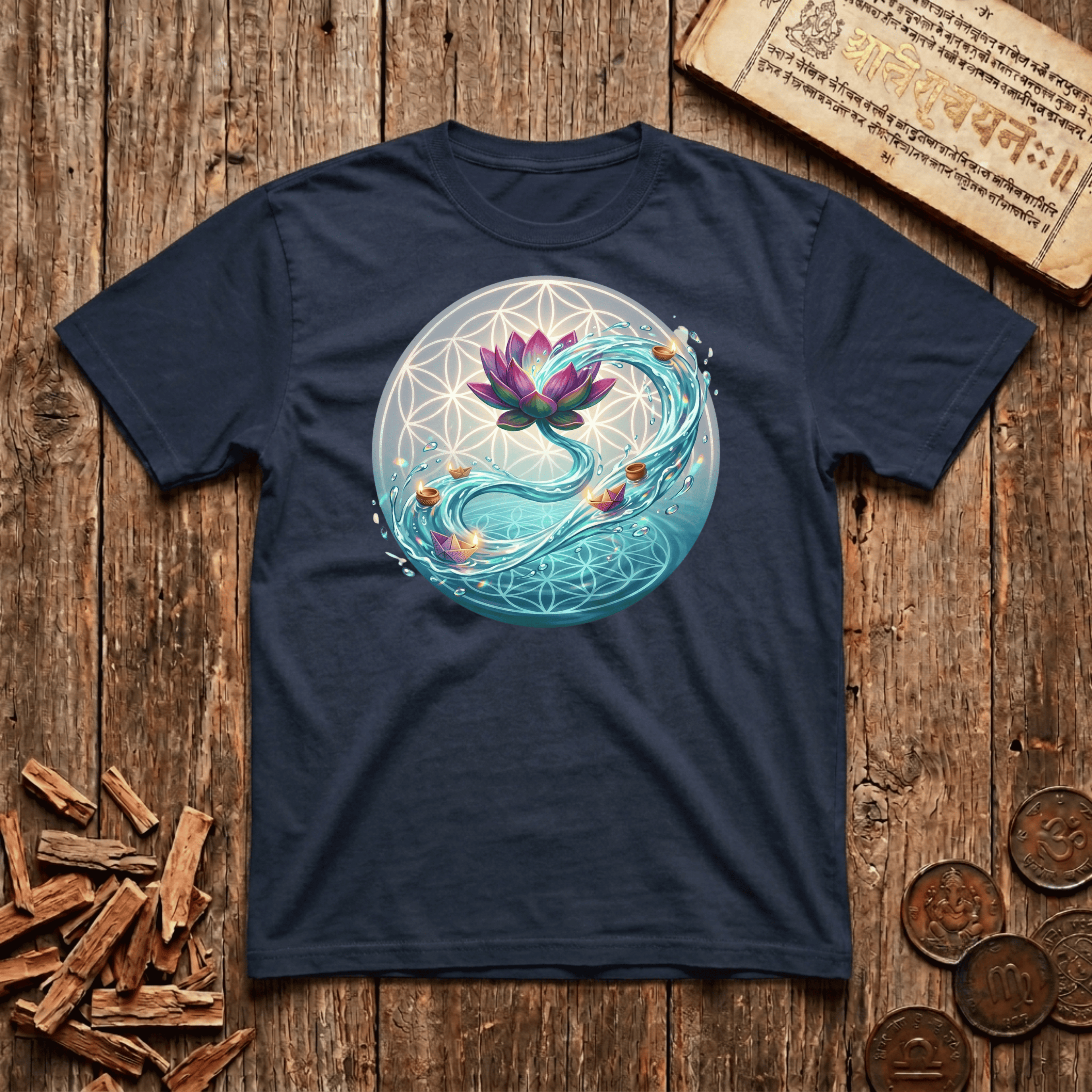 Ganga Flow - Sacred Nature - T-Shirt