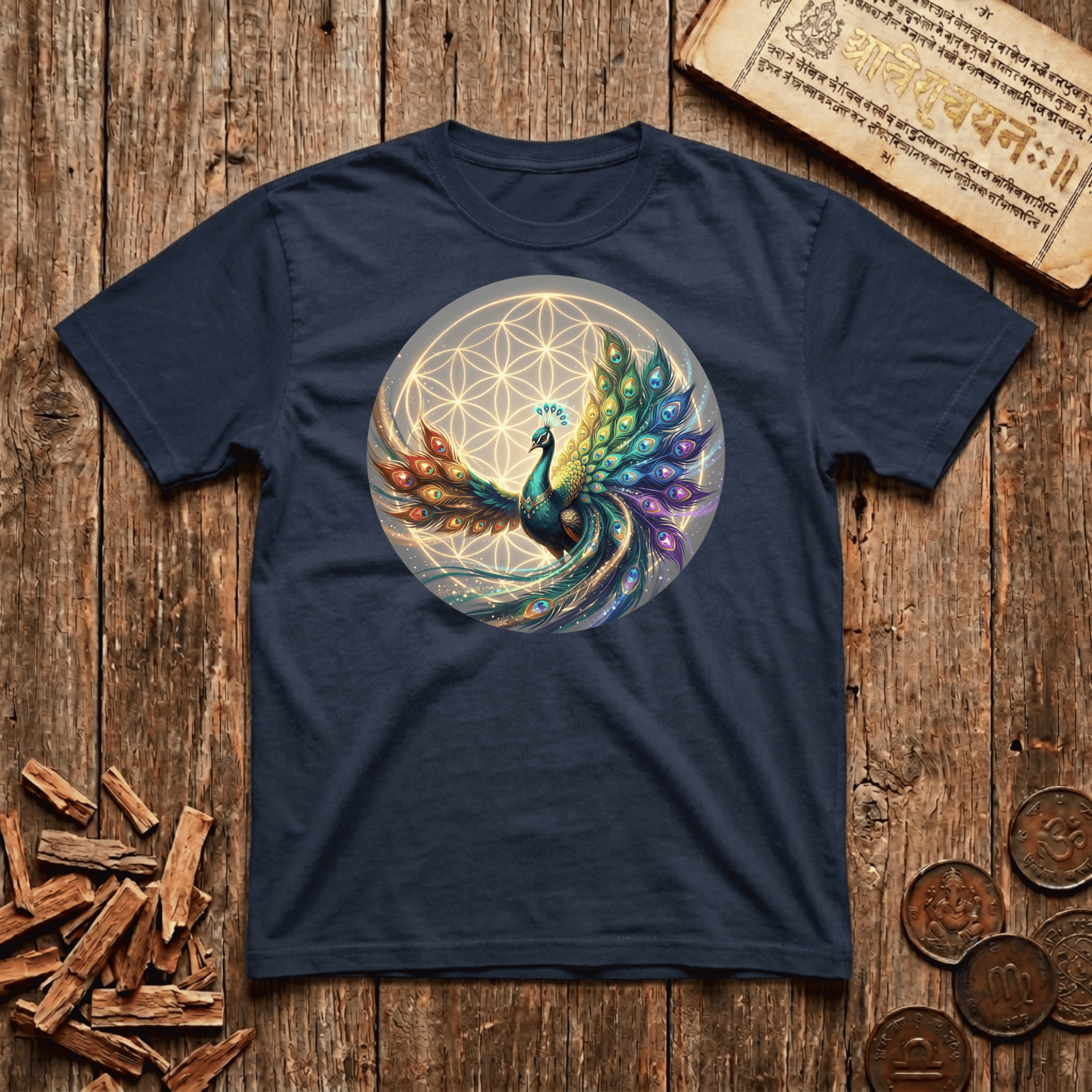 Peacock of kartikeya - Sacred Nature - T-Shirt