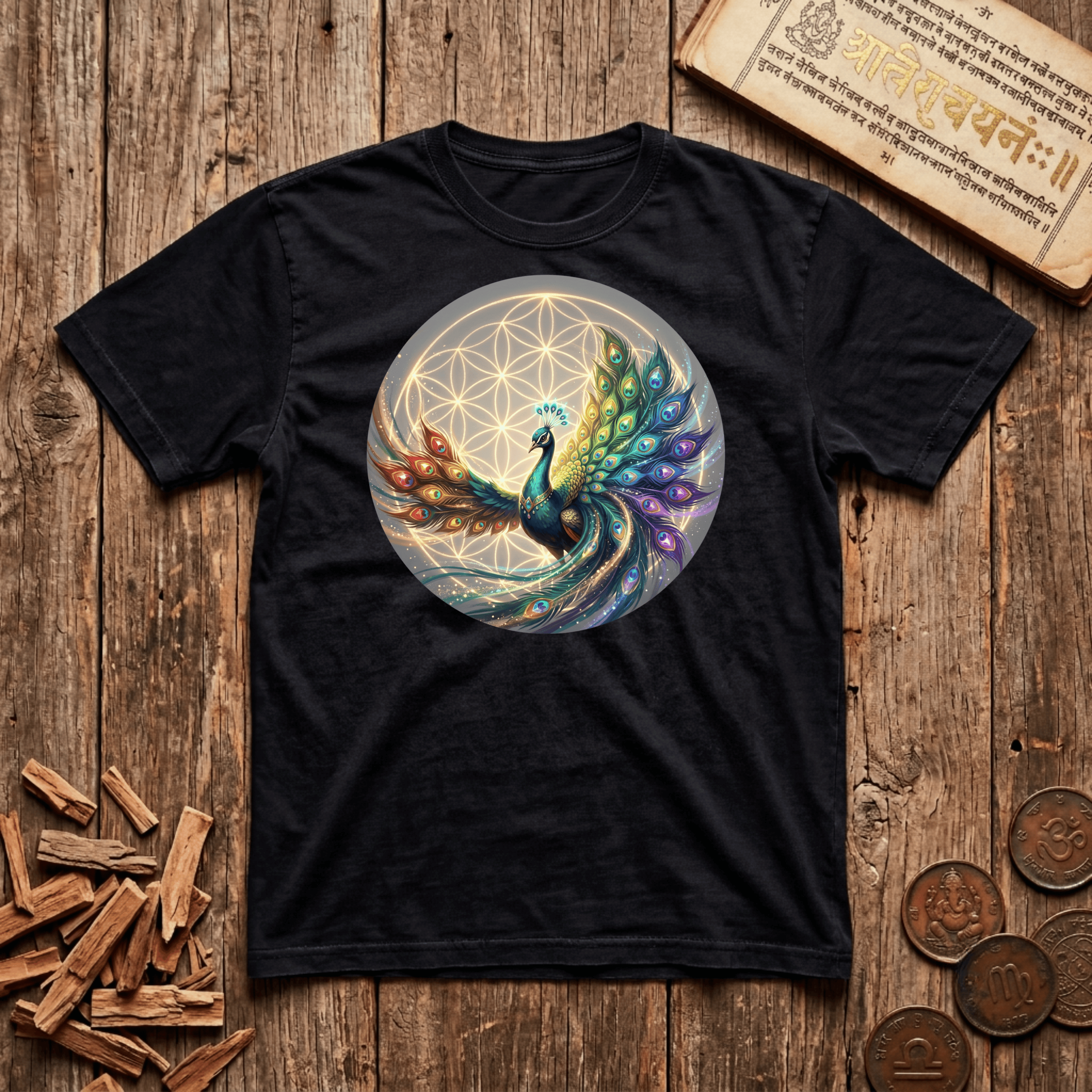 Peacock of kartikeya - Sacred Nature - T-Shirt