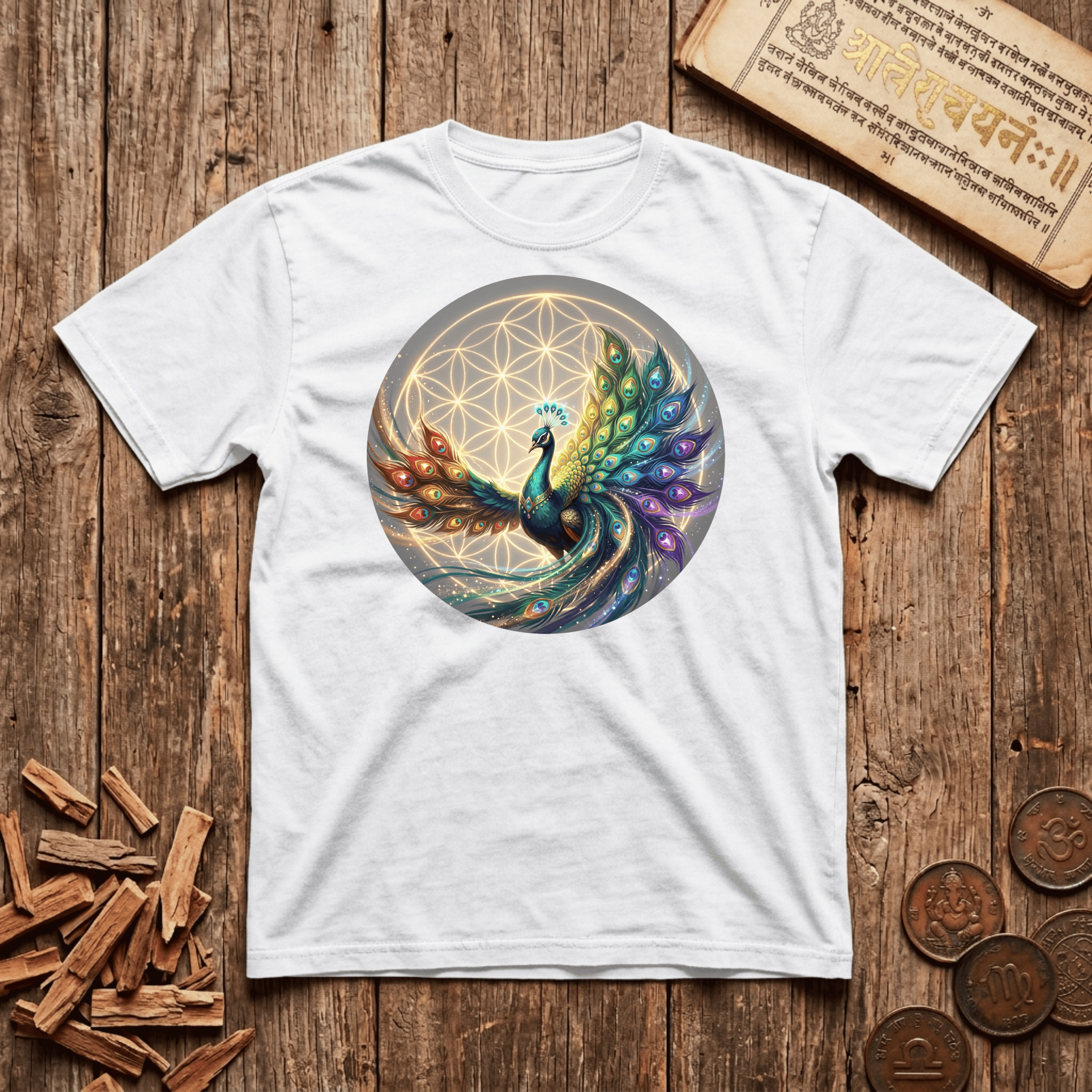 Peacock of kartikeya - Sacred Nature - T-Shirt
