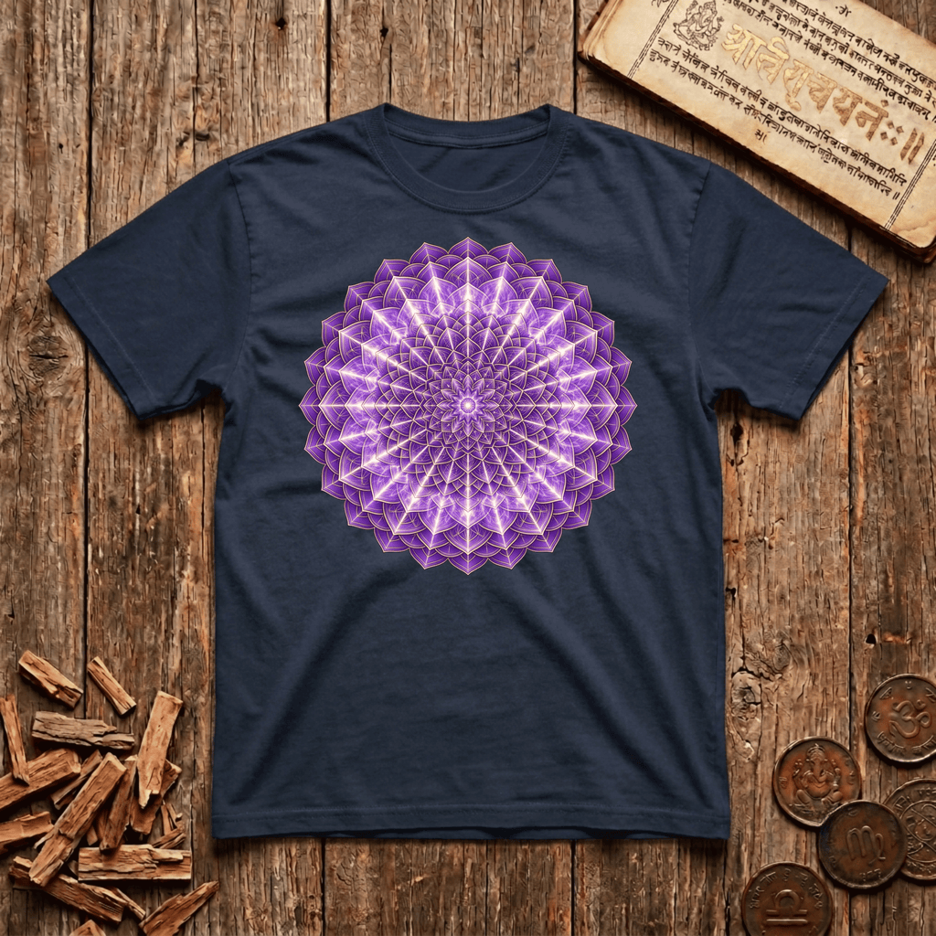 Crown Chakra — Sahasrara - The Lotus of a Thousand Petals - T-Shirt