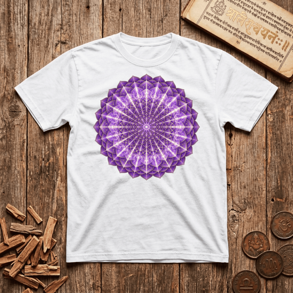 Crown Chakra — Sahasrara - The Lotus of a Thousand Petals - T-Shirt