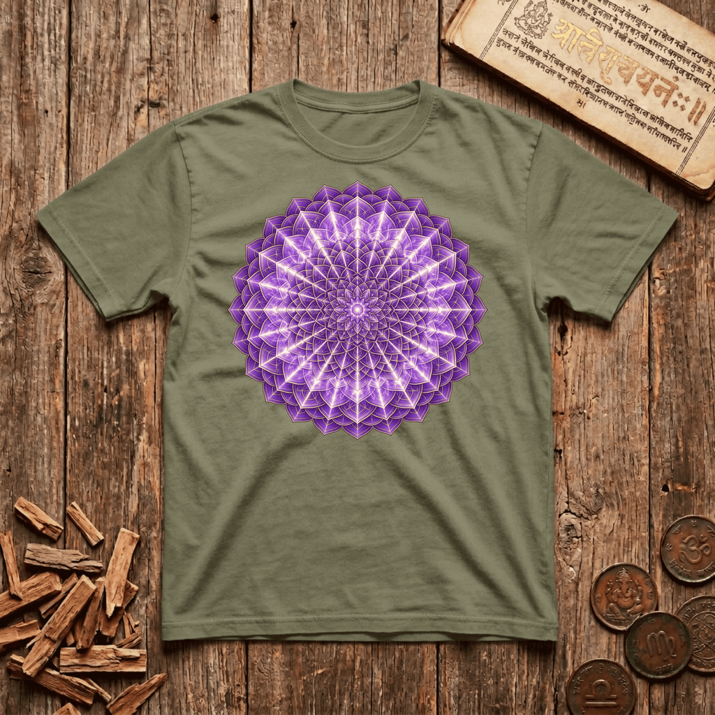 Crown Chakra — Sahasrara - The Lotus of a Thousand Petals - T-Shirt