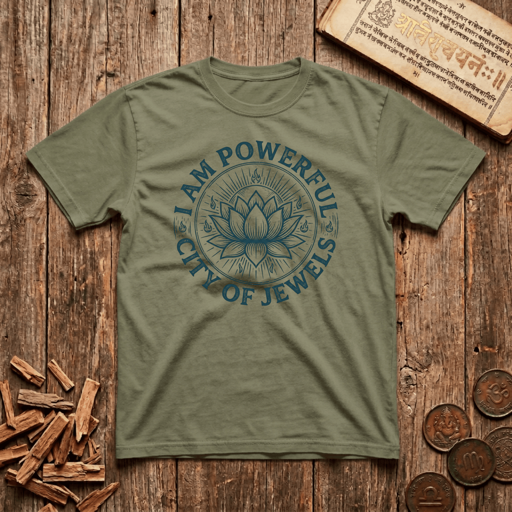 Solar Plexus Chakra — Manipura- I am Powerful - Wood Cut - T-Shirt