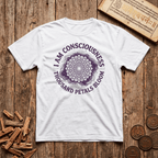 Crown Chakra — Sahasrara - I Am Consciousness - Thousand Petals Bloom - Wood Cut - T-Shirt