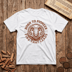 Aries — The Ram - Born To Pioneer - Wood Cut - T-Shirt