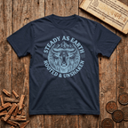 Taurus — The Bull - Steady As Earth - Wood Cut - T-Shirt