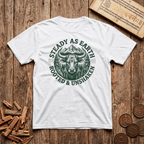 Taurus — The Bull - Steady As Earth - Wood Cut - T-Shirt