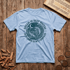 Pisces — The Twin Fish - Dream In Deep Waters - Wood Cut - T-Shirt