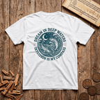 Pisces — The Twin Fish - Dream In Deep Waters - Wood Cut - T-Shirt
