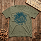 Pisces — The Twin Fish - Dream In Deep Waters - Wood Cut - T-Shirt