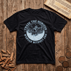 Sagittarius — The Archer - Chase The Horizon - Wood Cut - T-Shirt