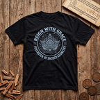 Queen of Sacred Geometry - Reign with Grace - Wood Cut - T-Shirt