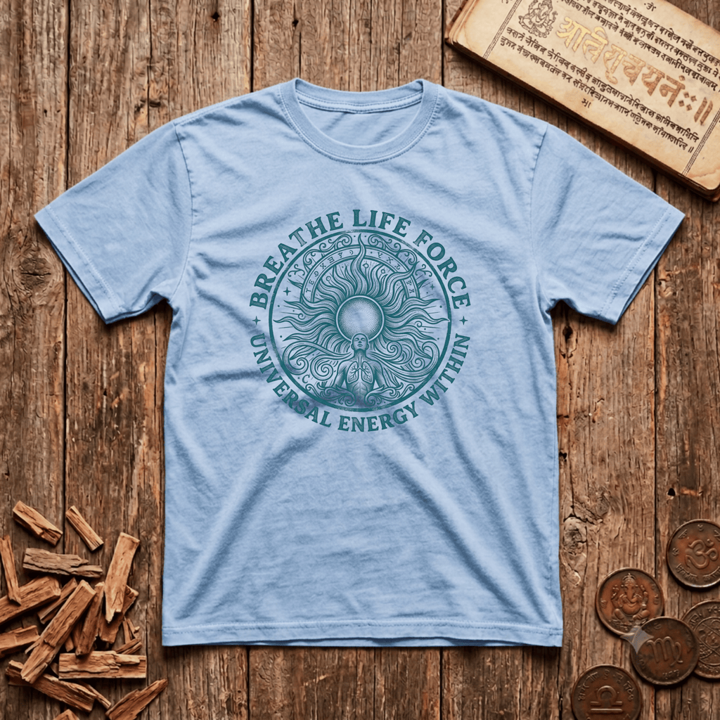 Prana — Universal Life Force - Breathe Life Force - Wood Cut - T-Shirt