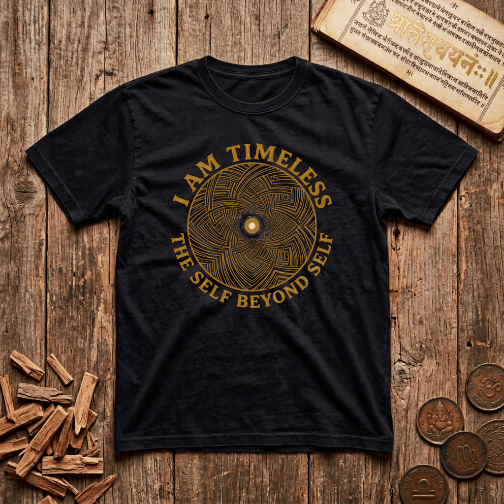 Atman — The Eternal Self - The Timeless Self - Wood Cut - T-Shirt