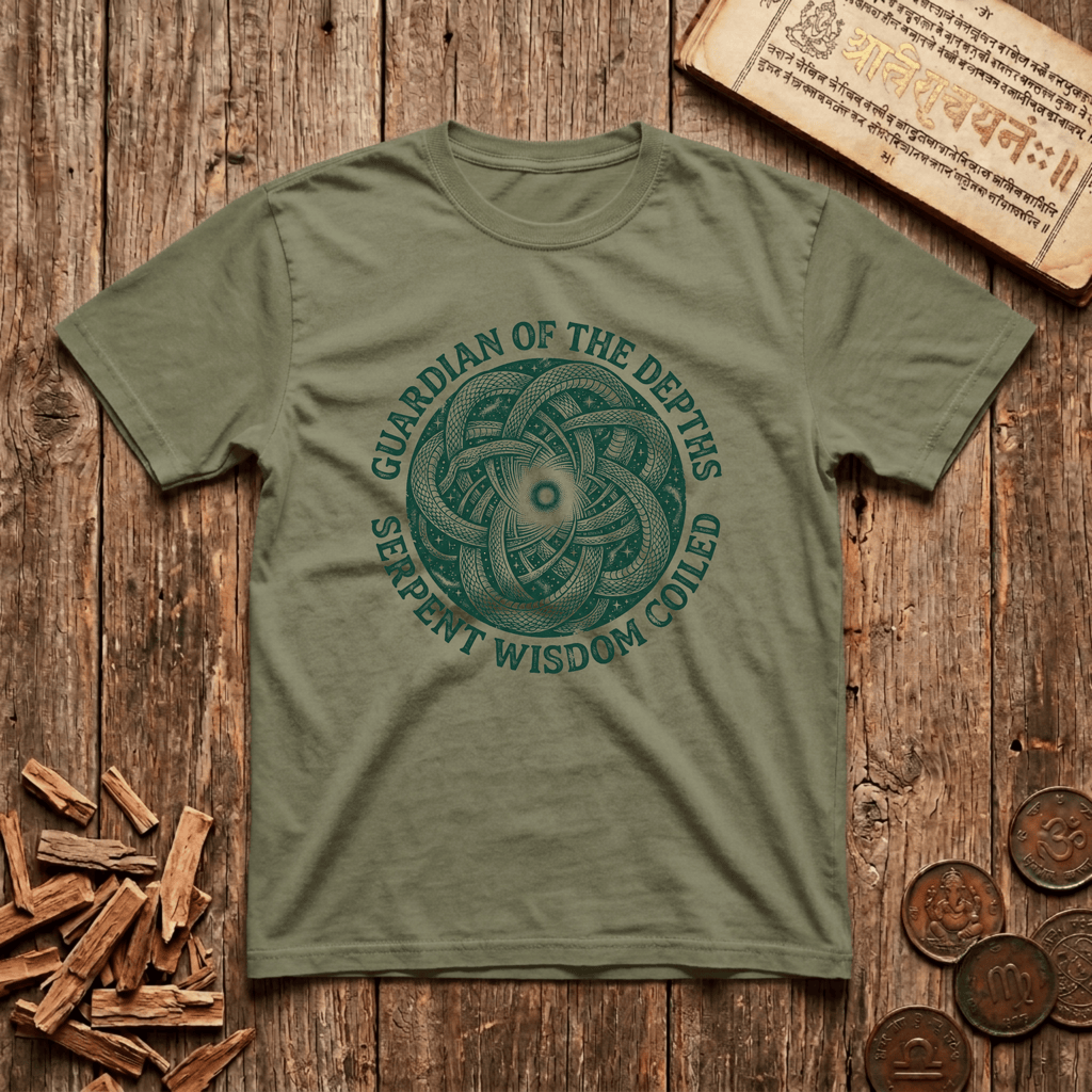 Naga — The Cosmic Serpent - Wood Cut - T-Shirt