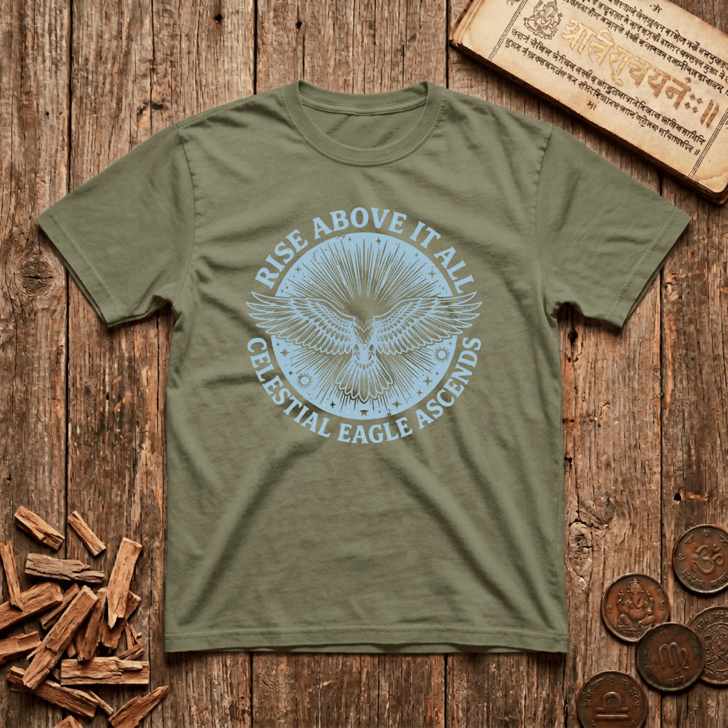 Garuda — The Celestial Eagle - Wood Cut - T-Shirt