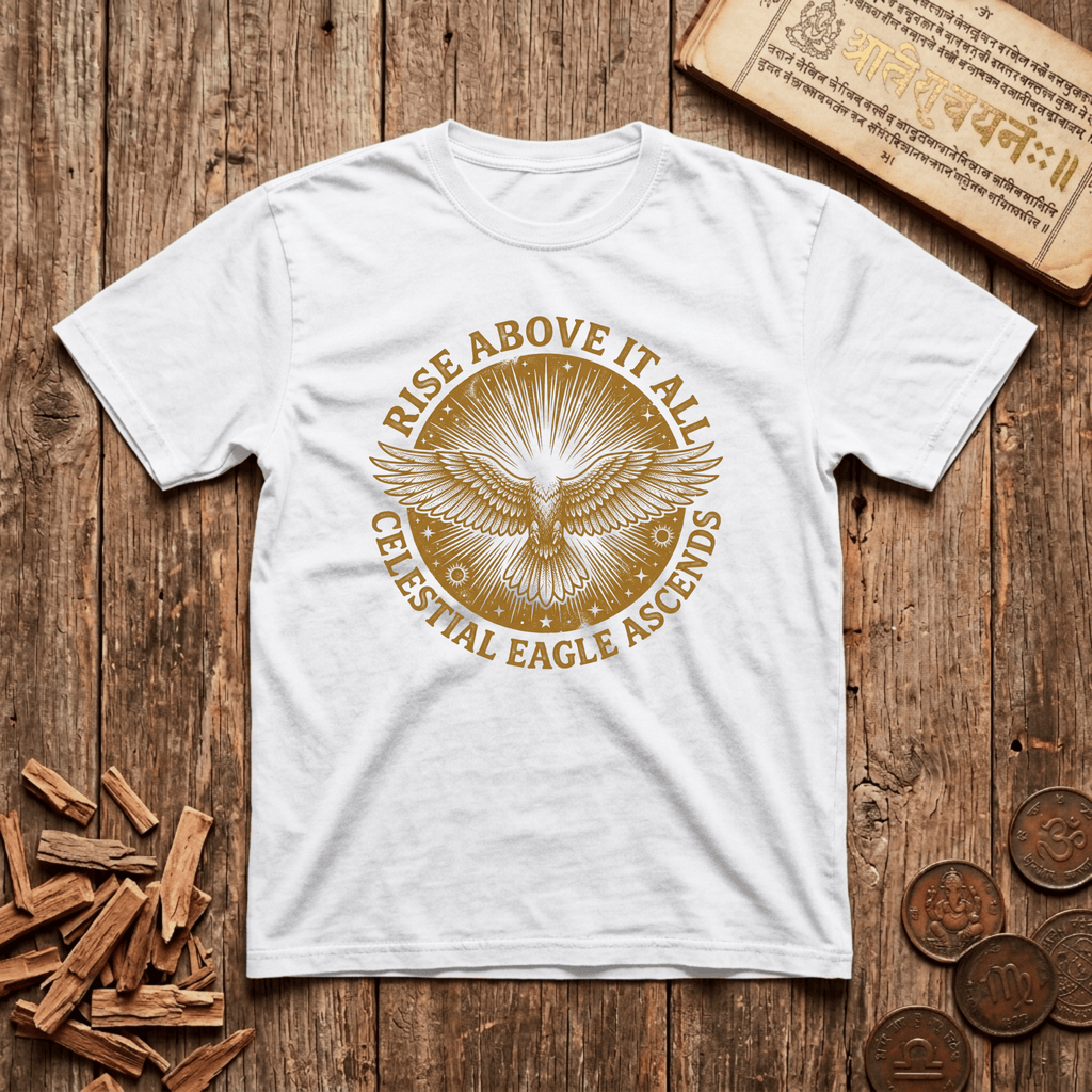 Garuda — The Celestial Eagle - Wood Cut - T-Shirt