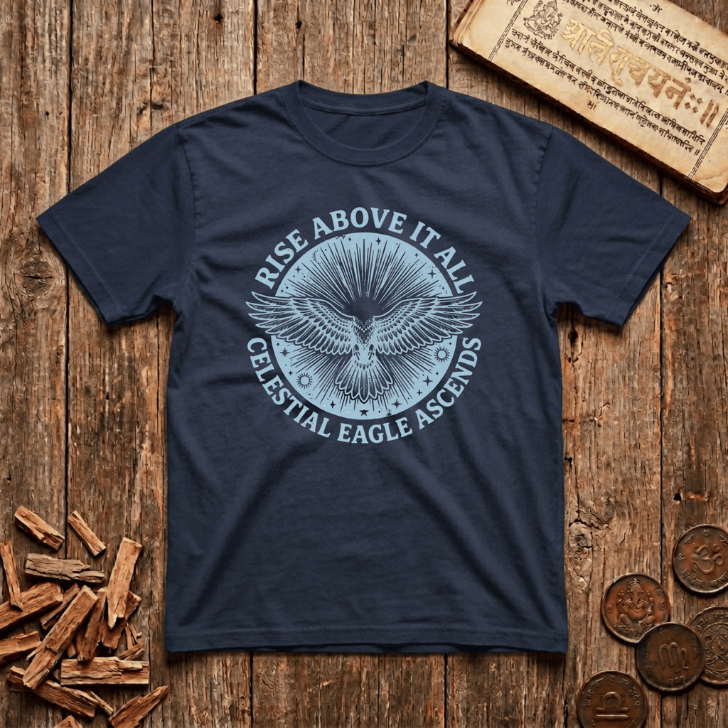 Garuda — The Celestial Eagle - Wood Cut - T-Shirt