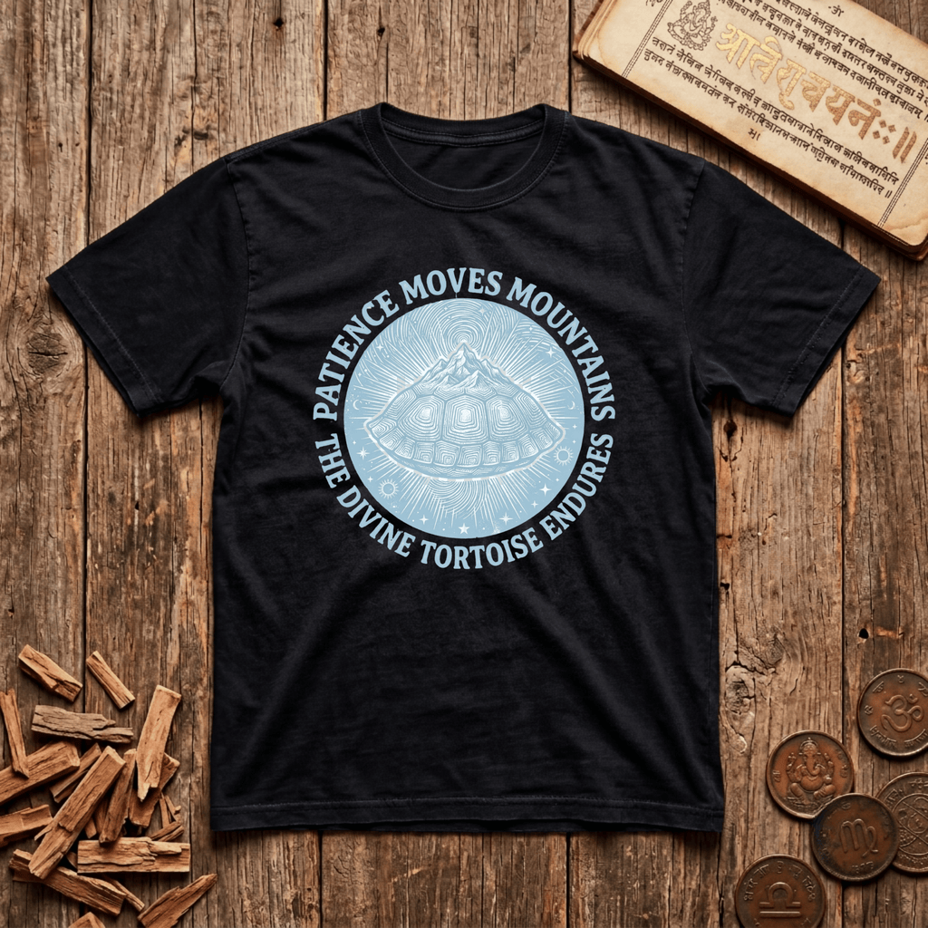 Kurma — The Divine Tortoise - Wood Cut - T-Shirt