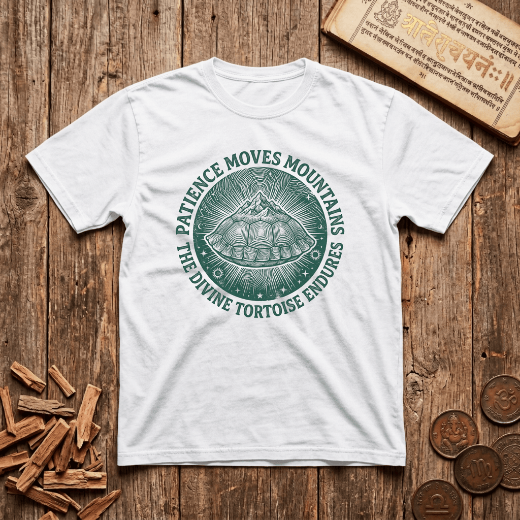 Kurma — The Divine Tortoise - Wood Cut - T-Shirt