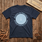 Mayura — The Sacred Peacock - Wood Cut - T-Shirt