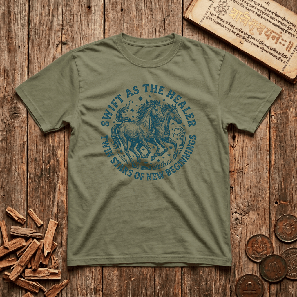 Ashwini - Swift As The Healer - Wood Cut - T-Shirt