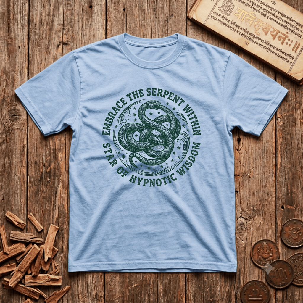 Ashlesha - Embrace The Serpent Within - Wood Cut - T-Shirt