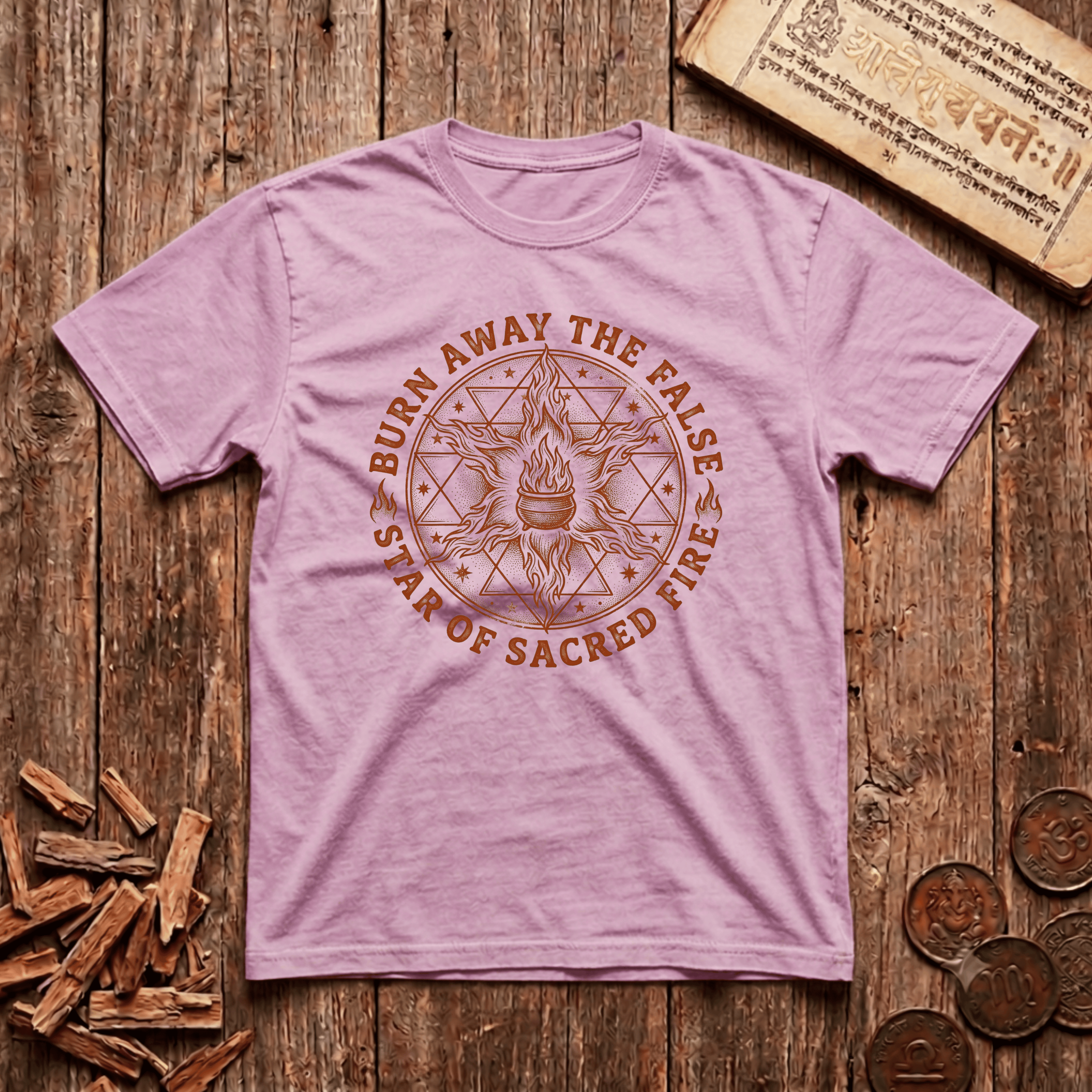 Krittika - Burn Away The False - Wood Cut - T-Shirt