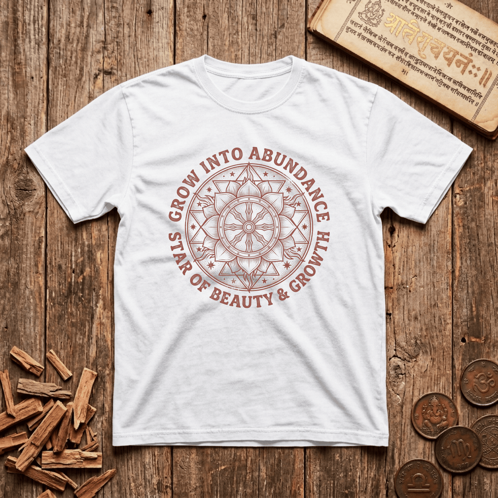Rohini - Grow Into Abundance - Wood Cut - T-Shirt