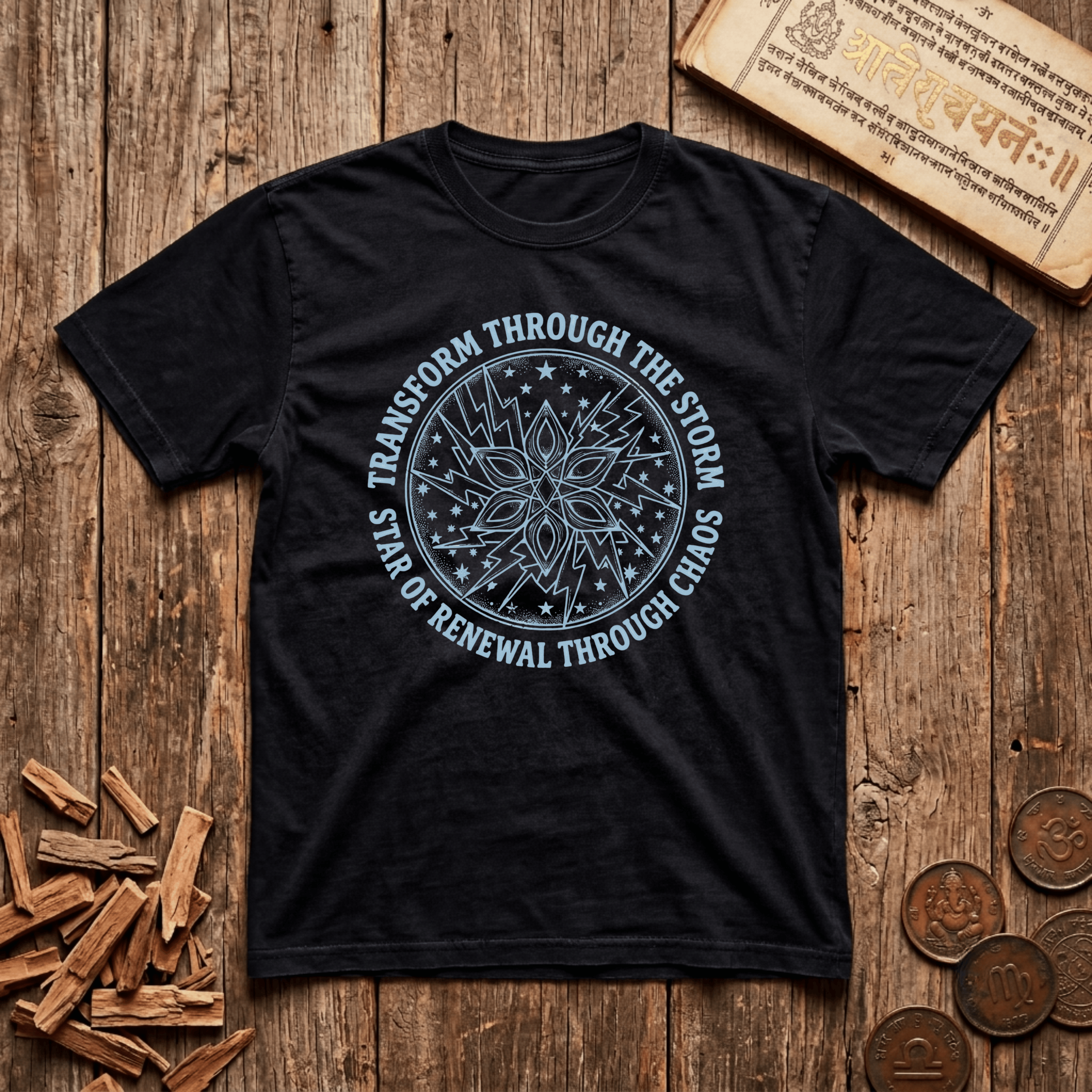 Ardra - Transform Through The Storm - Wood Cut - T-Shirt