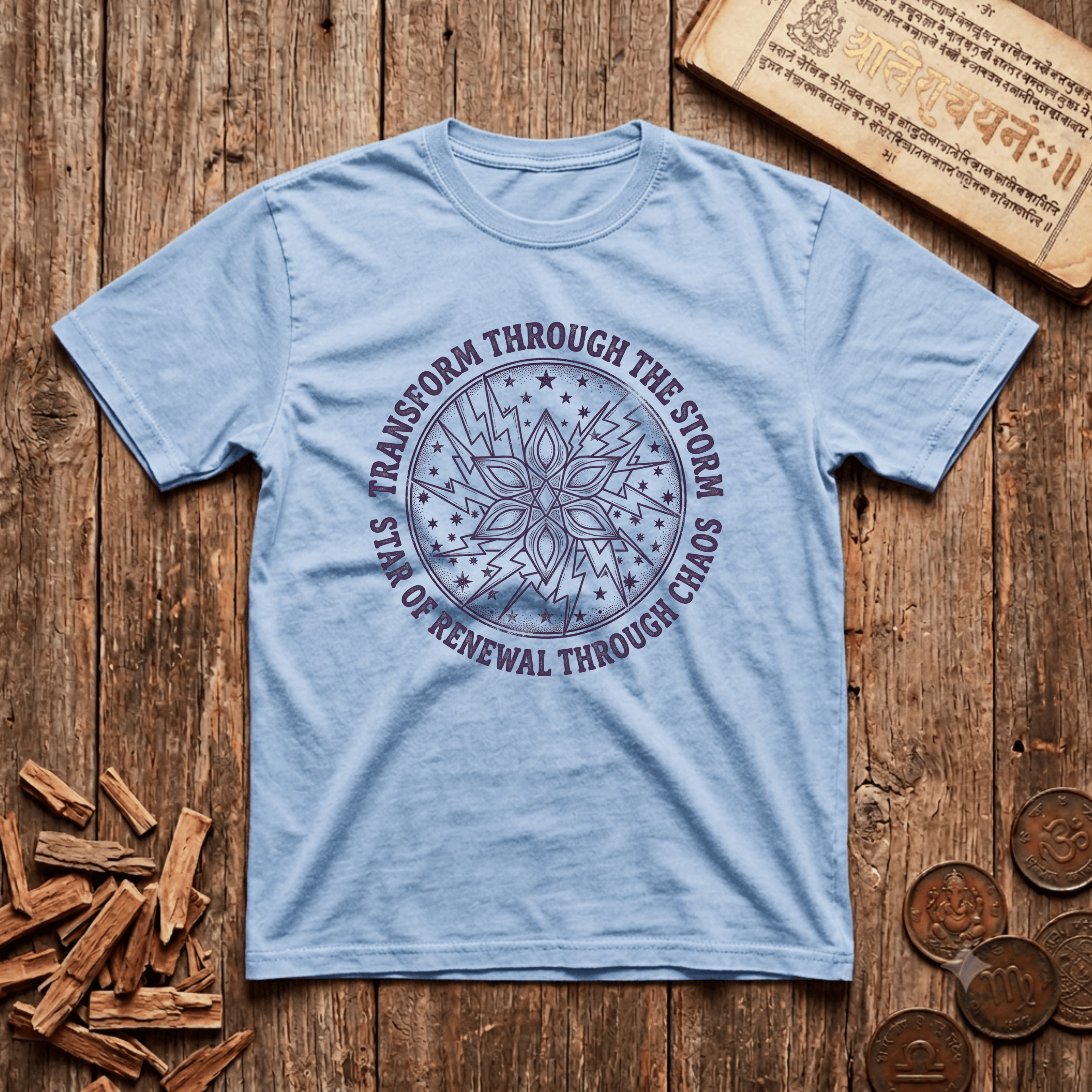 Ardra - Transform Through The Storm - Wood Cut - T-Shirt